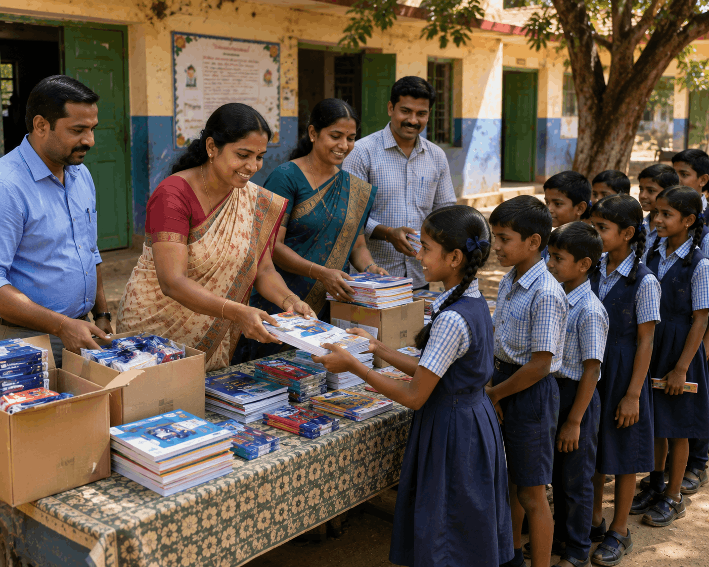 School supplies distribution